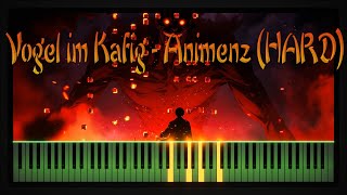 Vogel im Kafig  Attack on Titan Piano Tutorial Synthesia  Animenz [upl. by Aerdnaxela]