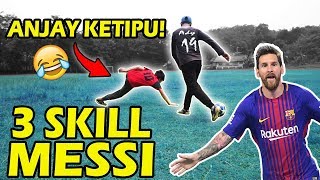 MUDAH BELAJAR 3 SKILL LIONEL MESSI  Tutorial Sepak Bola [upl. by Kcirdnekel]