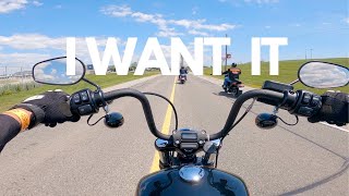 First time EVER on a HARLEY CRUISER  2021 HARLEY DAVIDSON STREET BOB  FIRST IMPRESSIONS [upl. by Jacquelin]