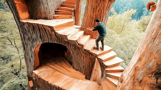 Man Builds Secret Tree House in the Middle of the Forest  Start to Finish by ArtSportArtSport [upl. by Penrose]