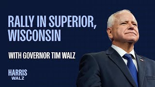 Rally in Superior WI with Governor Tim Walz [upl. by Aicirtal]