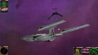 Star Trek Bridge Commander Sovreign class vs Cloaked Reman Scimitar [upl. by Andrey612]