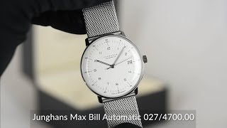 Junghans Max Bill Automatic 027470000 [upl. by Paza]