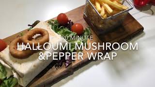 20 minute Halloumi Mushroom and Pepper Wrap [upl. by Aivitnahs]