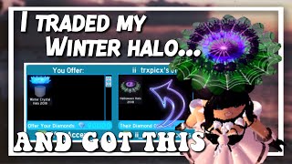 I TRADED MY WINTER HALO 2018 FOR Royale High [upl. by Roselba599]