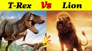 TRex Vs Lions  क्या होगा जब जंगल का राजा शेर का मुकाबला होगा Dinosaur का king T Rex से [upl. by Veal]