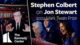 Stephen Colbert on Jon Stewart  2022 Mark Twain Prize [upl. by Namharludba960]