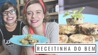 RECEITA BERINJELA À MILANESA  FT BLOGUEIRINHAS DO BEM [upl. by Gambrill]