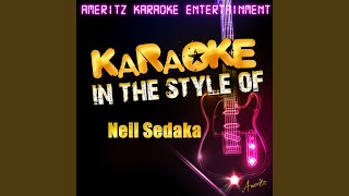 Calendar Girl In the Style of Neil Sedaka Karaoke Version [upl. by Gallagher793]