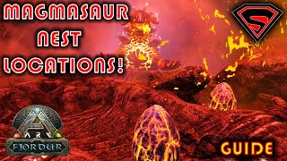 ARK FJORDUR MAGMASAUR EGG LOCATION WHERE TO FIND MAGMASAUR EGGS ON ARK FJORDUR [upl. by Ynalem274]