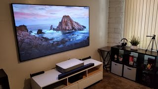 VAVA 4k HDR UST Laser projector on a ALR PET Screen [upl. by Leoj842]