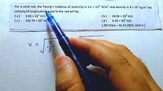 Elasticity  Physics Class 11 Pyq  mechanical properties  For a solid rod the young  Neet  Jee [upl. by Henni]