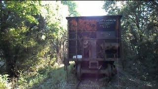 Abandoned Rail Line Rail Car And Rail Switch [upl. by Medina]