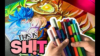 यह तो tai हैं  Painting using these Brush Pens and Review  dragonballz camlinbrushpen [upl. by Arekat]