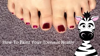 How to Paint Your Toenails Neatly [upl. by Yroj841]