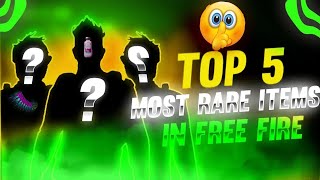 Expert Gamer Reveals Top 5 RAREST FREE FIRE Items You Need Now [upl. by Euqinehs8]