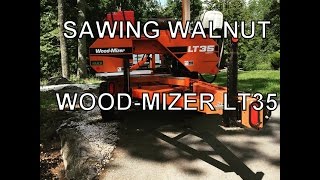 Sawing Walnut on the WoodMizer [upl. by Miahc356]