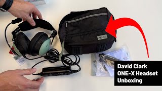 David Clark OneX Aviation Headset  unboxing and accessory review [upl. by Buckler]