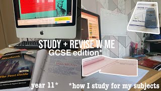 Revise With Me year 11 edition GCSE HOW I STUDY FOR MY GCSE SUBJECTS [upl. by Allenrac]