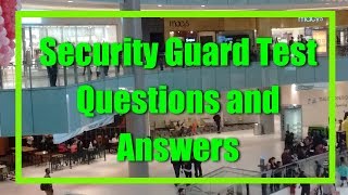 Security Guard Test Questions and Answers [upl. by Neslund780]