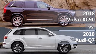 2018 Volvo XC90 vs 2018 Audi Q7 technical comparison [upl. by Holt773]