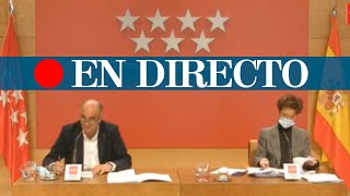 DIRECTO CORONAVIRUS MADRID  Rueda de prensa sobre la situación del Covid en la Comunidad de Madrid [upl. by Alys]