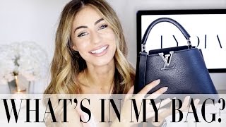 LOUIS VUITTON CAPUCINES BB  WHATS IN MY BAG amp FULL REVIEW  Lydia Elise Millen [upl. by Livesay]