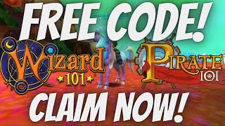 🎁 FREE CODE Wizard101 amp Pirate101 [upl. by Warton335]