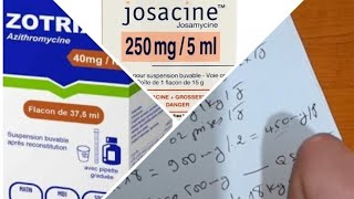 Posologie et prescription de certains médicaments Azithromycine Josacine Zeclar [upl. by Eessej]