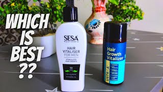 sesa hair vitaliser vs ustraa hair growth vitalizer which is best for your hair growth sesahairoil [upl. by Corabel]