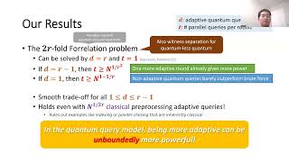 STOC24 8 C 3 The Power of Adaptivity in Quantum Query Algorithms [upl. by Waylon307]