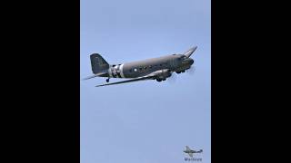 C47D Dakota Douglas DC3 lowpass ww2warbirds aviation vintageaircraft dday [upl. by Alfredo]