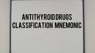 Antithyroid drugs classification mnemonic endocrine pharmacology [upl. by Anneliese]