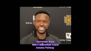 Crushing Interview with KSU Owls MBB HC Antoine Pettway [upl. by Joella]