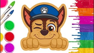 How to Draw PAW Patrol Chase Tutorial  PAW Patrol the Movie Drawing Easy Chase 🐶🐾 [upl. by Uliram]