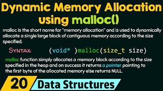 Dynamic Memory Allocation using malloc [upl. by Yud198]