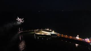 Clacton on Sea Essex Pier carnival day fireworks display August 2024 DJI Mini 4 pro drone part 2 [upl. by Enneirda]