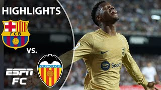 Valencia vs Barcelona  LaLiga Highlights  ESPN FC [upl. by Gnok]