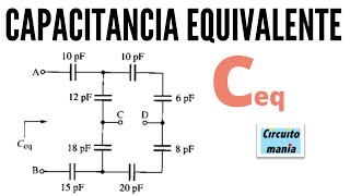 CAPACITANCIA EQUIVALENTE combinación de capacitores  Problema 78 quotElectric Circuits  Francoquot [upl. by Erapsag]