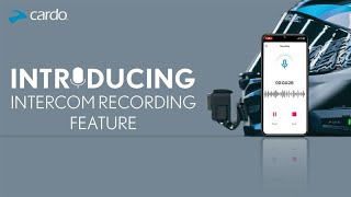 CardoRecord  Intercom Recording Feature [upl. by Laenaj]