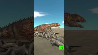 Dinosaur vs komod fight animation cartoonanimal gaming animalbattle cartooncharacter dinosaur [upl. by Pillihpnhoj]