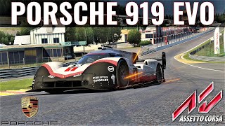 Assetto Corsa  Porsche 919 Hybrid EVO HOTLAP at Spa  4K [upl. by Nonohcle]