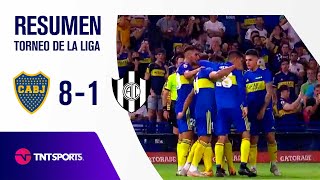 ¡ESPECTACULAR GOLEADA DEL XENEIZE 🔵🟡 ANTE CENTRAL CÓRDOBA 🔥  Boca 81 Central Córdoba  Resumen [upl. by Atinehs]