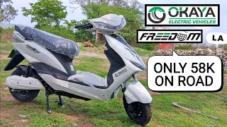 OKAYA FREEDOM LA NON RTO ELECTRIC SCOOTER ONLY 58 K RAKESH GOYAL 222 [upl. by Lytsirhc]