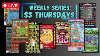 WEEKLY SERIES 3 THURSDAY🤑SCRATCHING LOTTERY TICKETS FROM MULTIPLE STATES DURING MY LIVESTREAM [upl. by Hayilaa985]