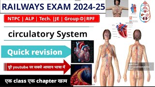 railways Biology  circulatory System  science  परिसंचरण तंत्र  vision all exam [upl. by Oab424]