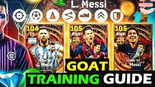 BIG TIME Messi🐐 Cards New Training Guide✅  efootball 2024 [upl. by Aleras]