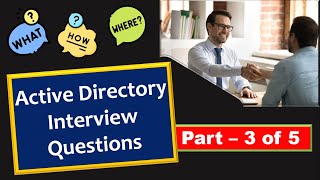 Active Directory Interview Q amp A Part3 activedirectory windows windowsserver education [upl. by Amargo]