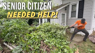 Homeowner gets out of HOSPITAL to find MASSIVELY OVERGROWN yard…Overwhelmed with FREE CLEANUP [upl. by Atselec630]