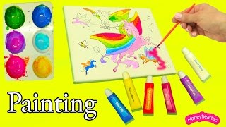 Breyer Wind Dancers Painting with Water  Acrylic Paint on Canvas Set  Honeyheartsc Video [upl. by Roxana]